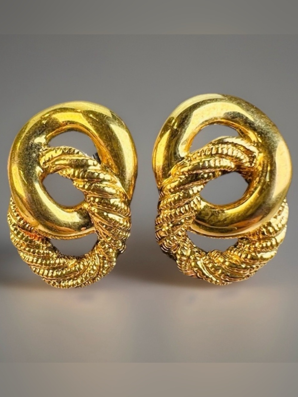 Vintage goldtone pierced costume earrings